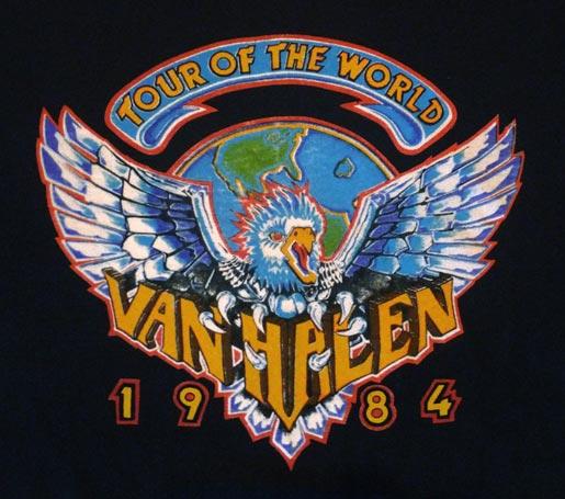 van halen tour of the world 1984 shirt