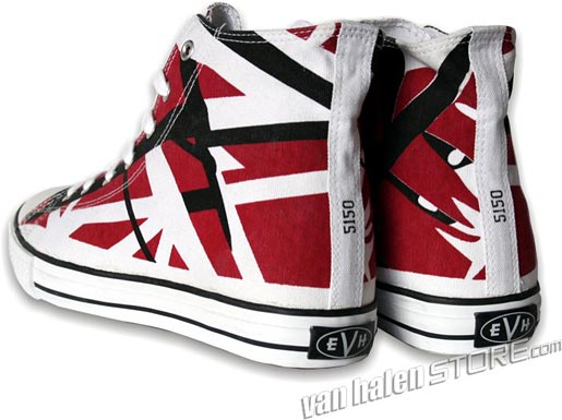 Eddie Van Halen Striped Sneakers now available! | Van Halen News Desk