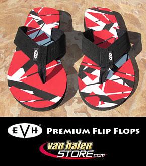Eddie Van Halen Striped Flip Flops Now 