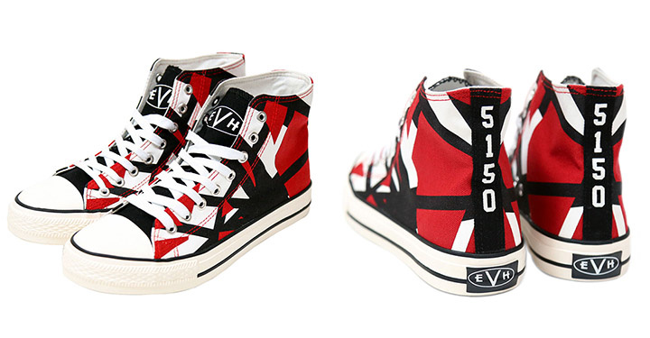 red and white high top sneakers